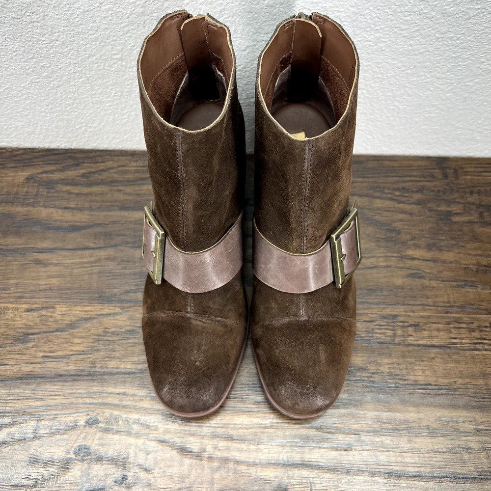 Korks Kork Ease Womens Boots Size 6 Denoon Brown Suede Buckle Back Zip Booties - Picture 3 of 12
